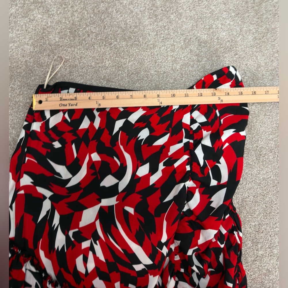 Marni - Stylish Red and Black Patterned Midi Skirt - Italian size 42, US 12 - Picture 6 of 13